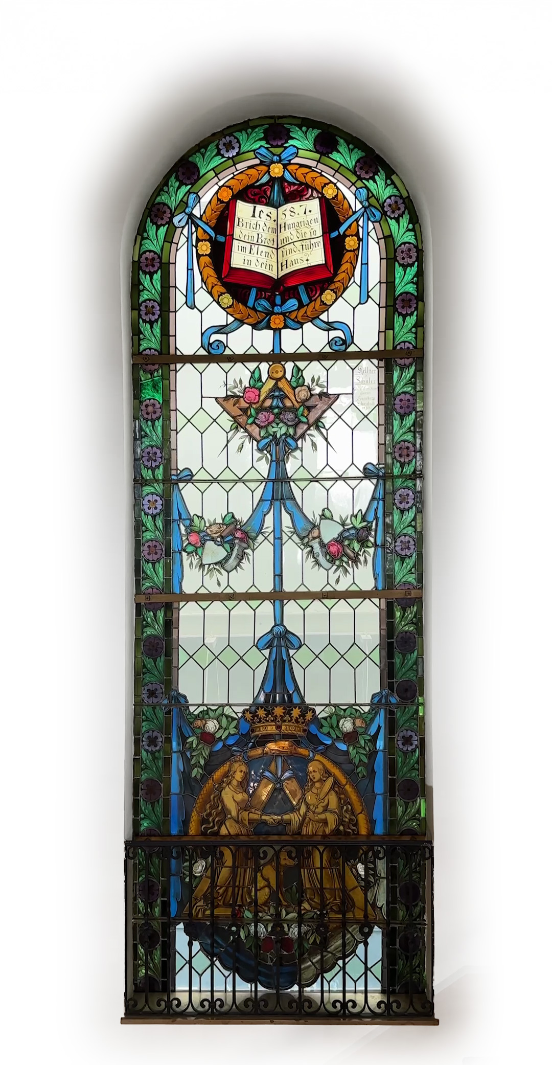 fenster glaskunst logenhaus fuerth treppenhaus