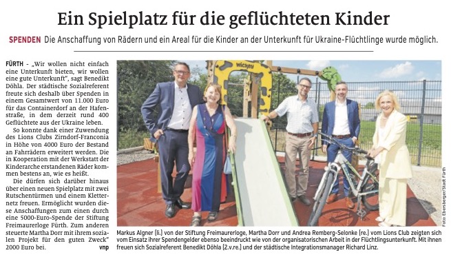 spenden fürther nachrichten 2023